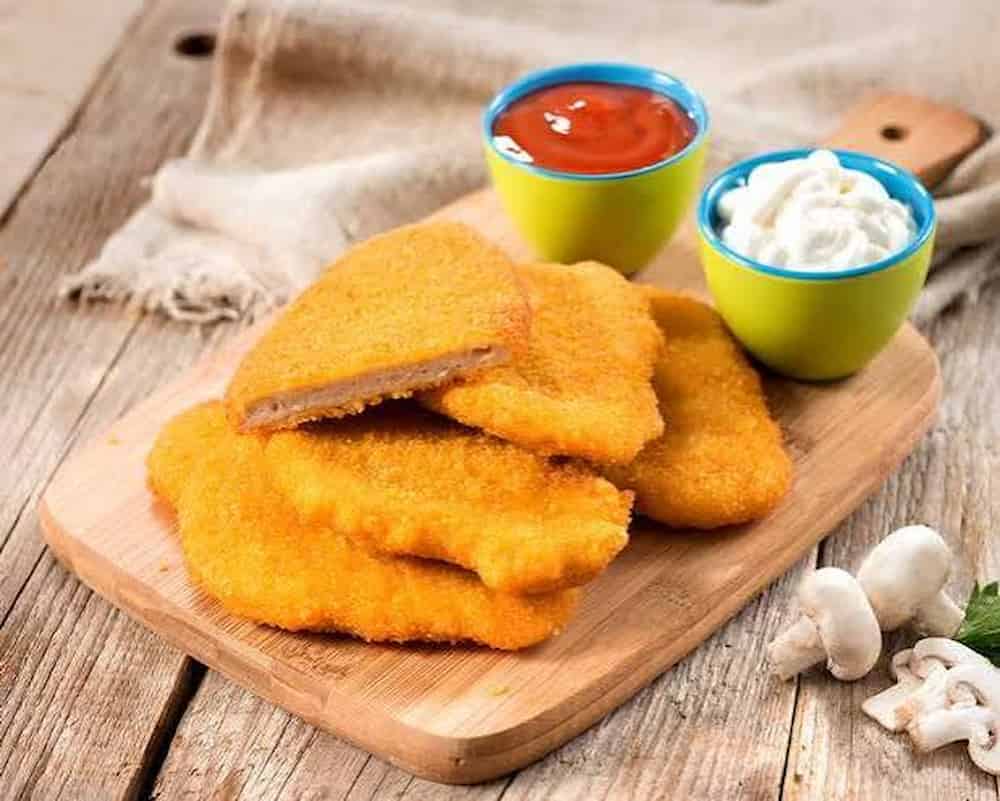 شنیسل مرغ حاضری آماده برای طبخ سریع